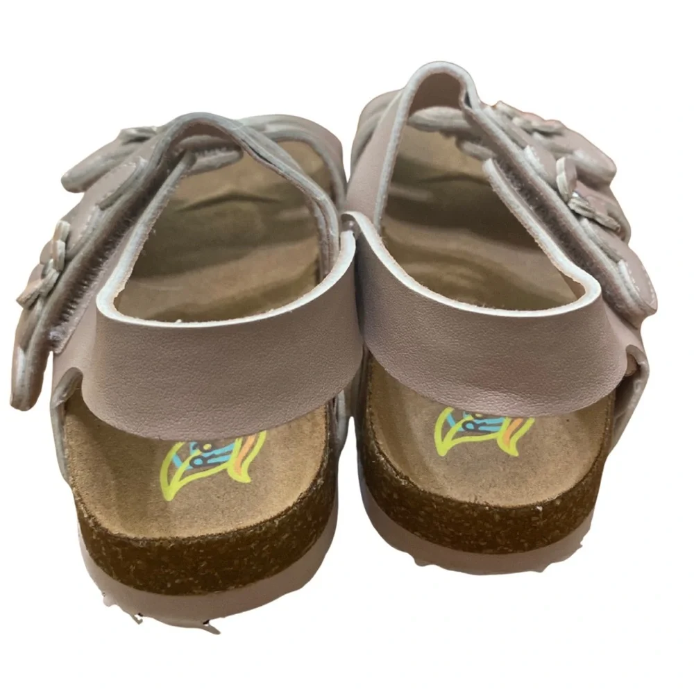 Rachel Shoes Emily Ann Blush Kids Sandals with Heart and Flower Design